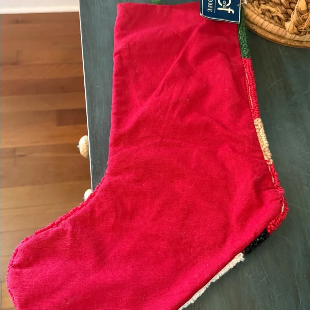 Glitzhome Beagle Dog Hooked needlepoint Christmas Stocking.